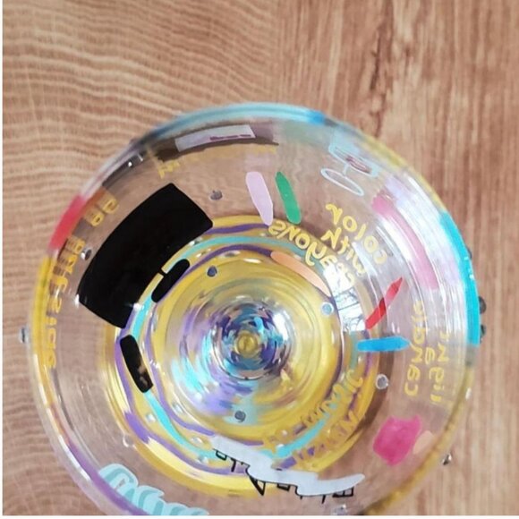 Enesco designs by Lolita Best friend ever hand-panted Artisan Wine Glass - Picture 2 of 5